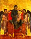 Cimabue - The Virgin and Child Enthroned with Two Angels